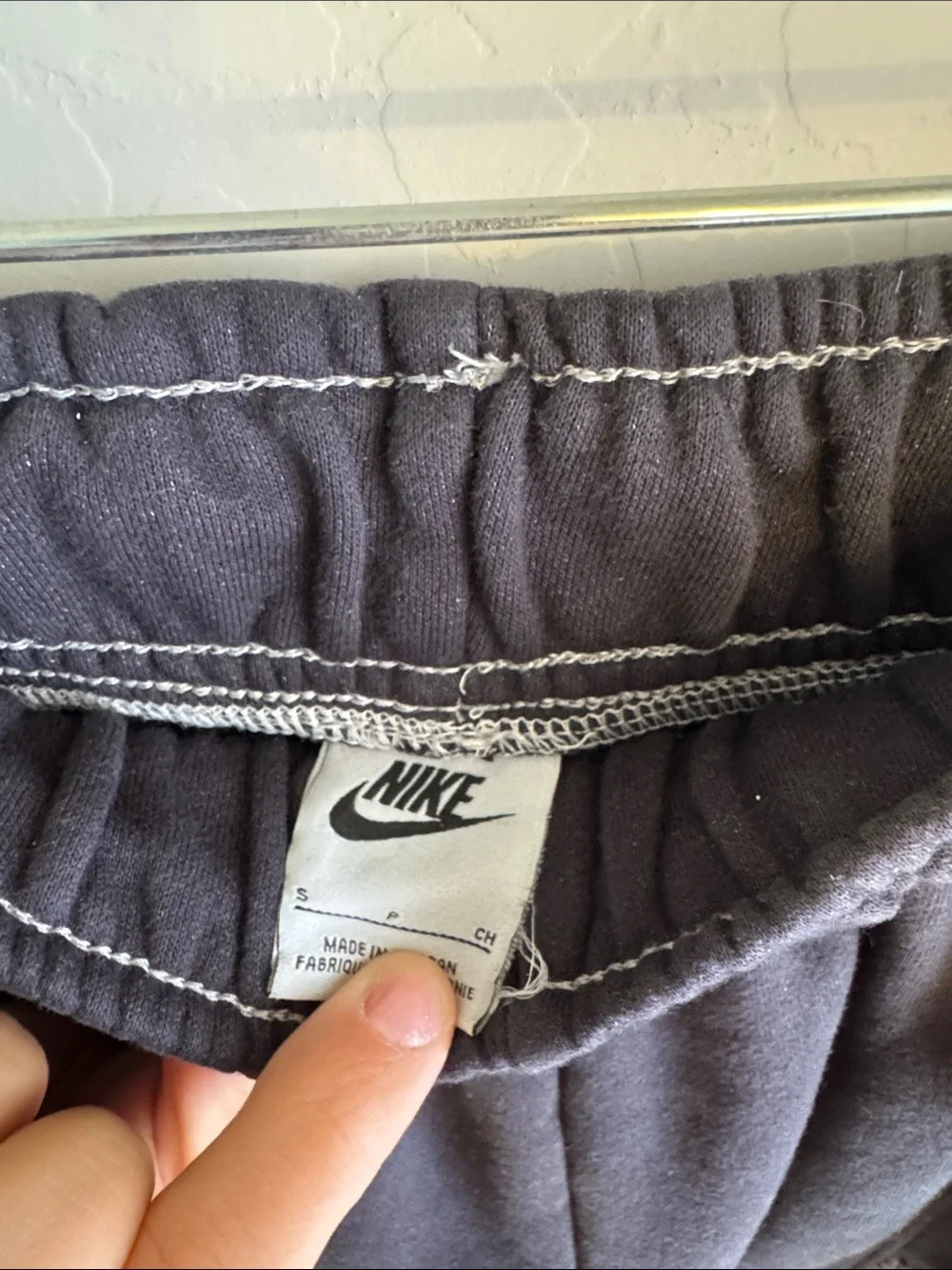 Nike Black Athletic Shorts with Gray Paneling